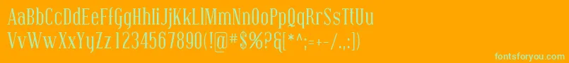 Coving05 Font – Green Fonts on Orange Background