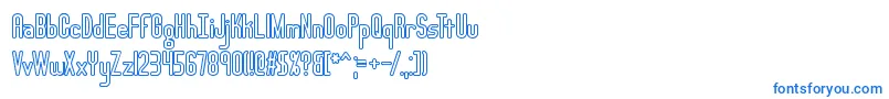 Шрифт LucidTypeAOutlineBrk – синие шрифты
