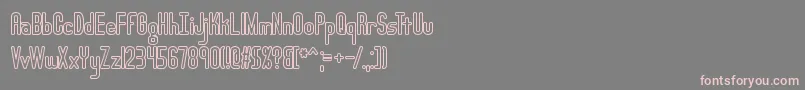 Fonte LucidTypeAOutlineBrk – fontes rosa em um fundo cinza