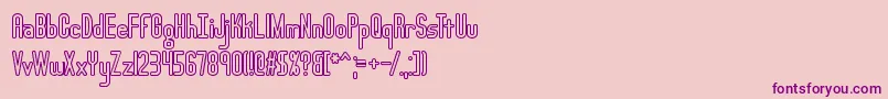 LucidTypeAOutlineBrk Font – Purple Fonts on Pink Background