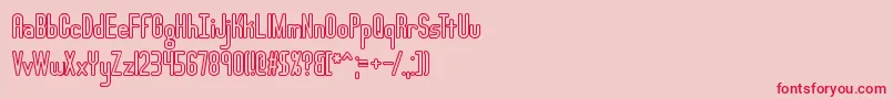 LucidTypeAOutlineBrk Font – Red Fonts on Pink Background