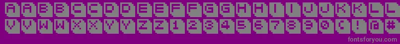 フォントBitwa – 紫の背景に灰色の文字