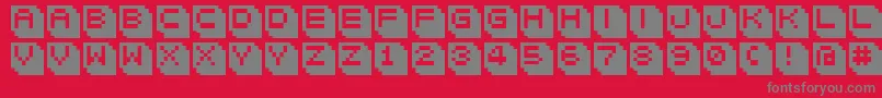 Bitwa Font – Gray Fonts on Red Background