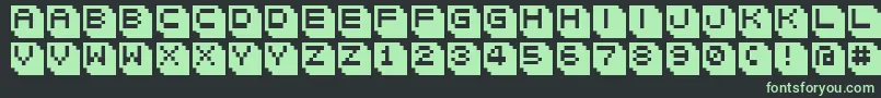 Police Bitwa – polices vertes sur fond noir
