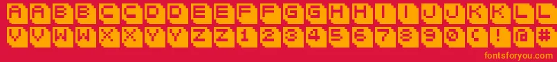 Bitwa Font – Orange Fonts on Red Background