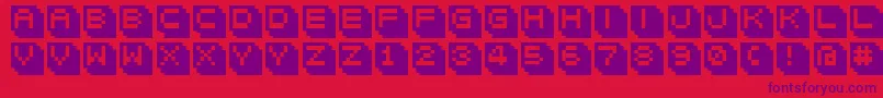 Bitwa Font – Purple Fonts on Red Background