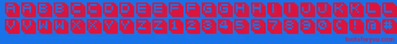 Bitwa-fontti – punaiset fontit sinisellä taustalla