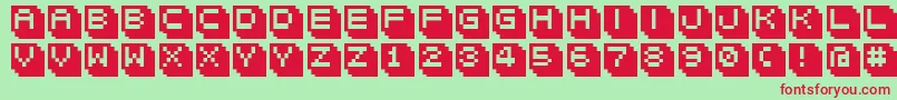 Bitwa Font – Red Fonts on Green Background