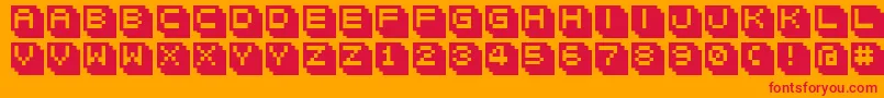 Bitwa Font – Red Fonts on Orange Background