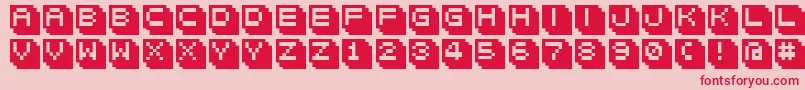 フォントBitwa – ピンクの背景に赤い文字