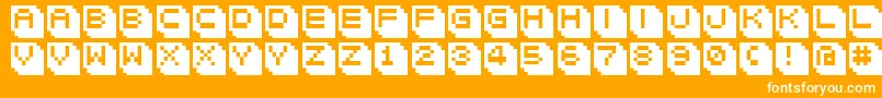 Bitwa Font – White Fonts on Orange Background