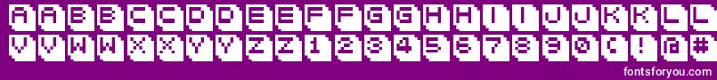 Bitwa-fontti – valkoiset fontit violetilla taustalla