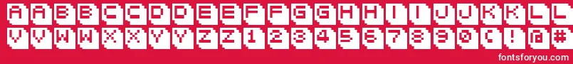 Bitwa Font – White Fonts on Red Background