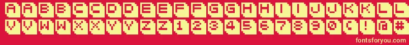 Bitwa Font – Yellow Fonts on Red Background