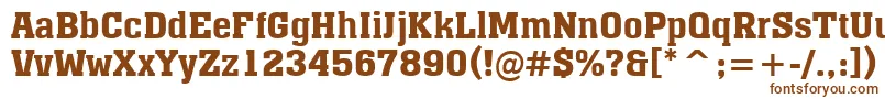 Шрифт AMonumentoDemibold – коричневые шрифты на белом фоне