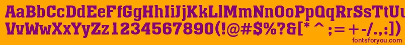 AMonumentoDemibold Font – Purple Fonts on Orange Background