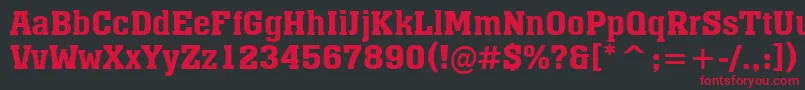 AMonumentoDemibold Font – Red Fonts on Black Background