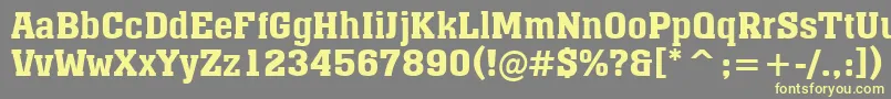 AMonumentoDemibold Font – Yellow Fonts on Gray Background