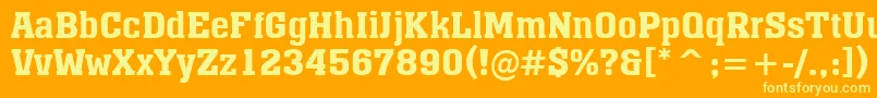 AMonumentoDemibold Font – Yellow Fonts on Orange Background