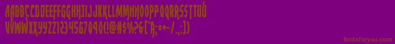 Yankeeclippercond Font – Brown Fonts on Purple Background