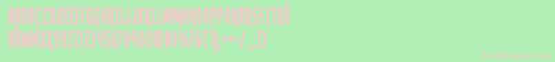 Yankeeclippercond Font – Pink Fonts on Green Background