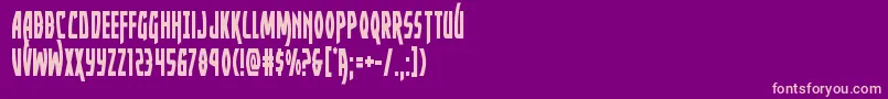 Yankeeclippercond Font – Pink Fonts on Purple Background