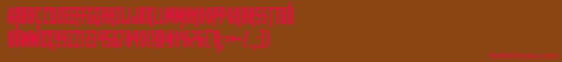 Yankeeclippercond Font – Red Fonts on Brown Background