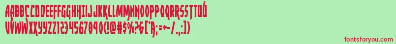 Yankeeclippercond Font – Red Fonts on Green Background