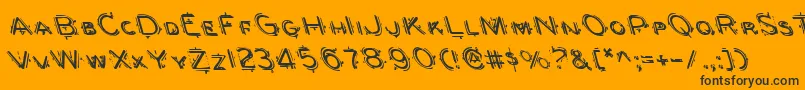 BerserkerLeftalic Font – Black Fonts on Orange Background