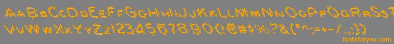 BerserkerLeftalic Font – Orange Fonts on Gray Background