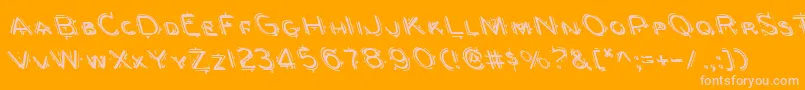 BerserkerLeftalic Font – Pink Fonts on Orange Background