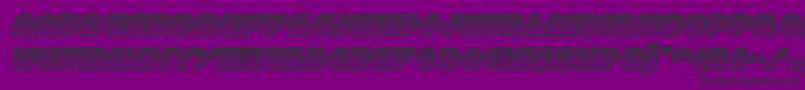 Vxrocketchromeital Font – Black Fonts on Purple Background