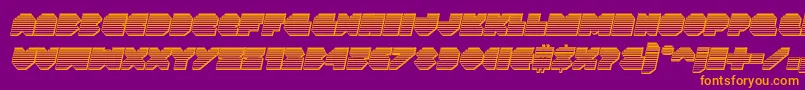 Vxrocketchromeital Font – Orange Fonts on Purple Background