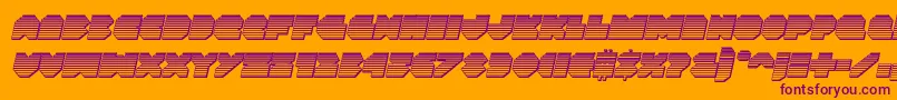 Vxrocketchromeital Font – Purple Fonts on Orange Background