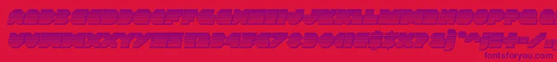 Vxrocketchromeital Font – Purple Fonts on Red Background