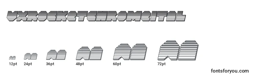 Vxrocketchromeital Font Sizes