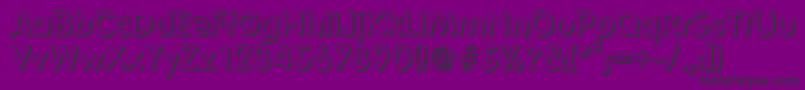 フォントVolkswagenshadowBold – 紫の背景に黒い文字