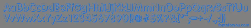 VolkswagenshadowBold Font – Blue Fonts on Gray Background