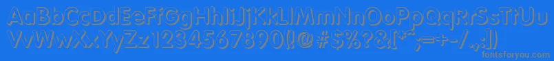 VolkswagenshadowBold Font – Gray Fonts on Blue Background