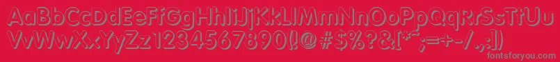 VolkswagenshadowBold Font – Gray Fonts on Red Background