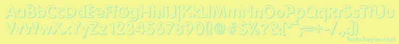 VolkswagenshadowBold Font – Green Fonts on Yellow Background