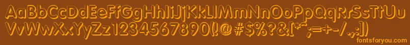 VolkswagenshadowBold Font – Orange Fonts on Brown Background