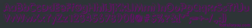 Czcionka VolkswagenshadowBold – fioletowe czcionki na czarnym tle