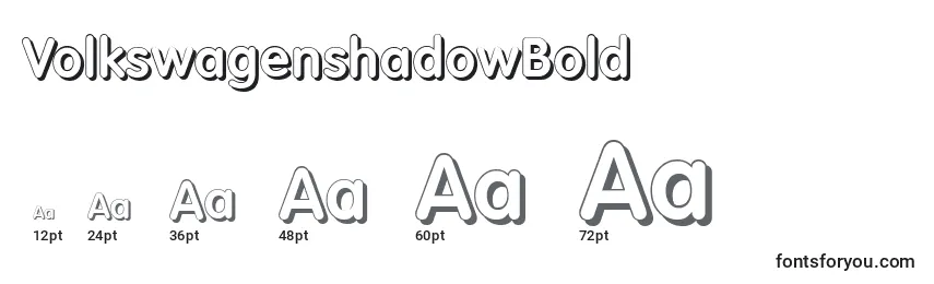 VolkswagenshadowBold Font Sizes