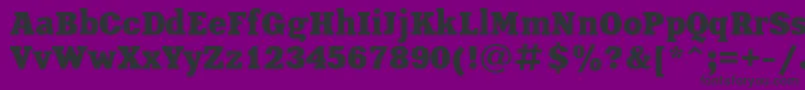 フォントXeniac – 紫の背景に黒い文字