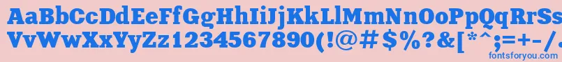 Xeniac Font – Blue Fonts on Pink Background