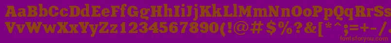 Xeniac Font – Brown Fonts on Purple Background