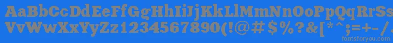 Xeniac Font – Gray Fonts on Blue Background