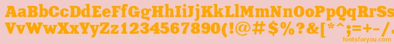 Xeniac Font – Orange Fonts on Pink Background