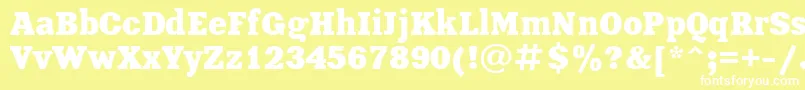 Xeniac Font – White Fonts on Yellow Background